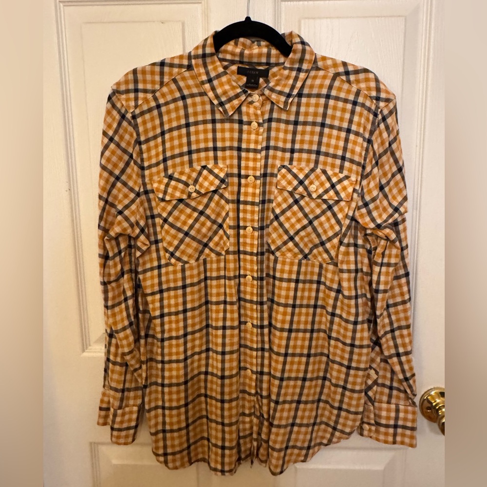 J Crew Button Down Plaid Shirt
